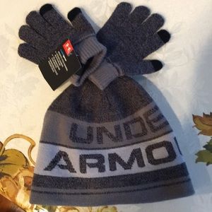 Under Armour Beanie And Gloves (Youth)